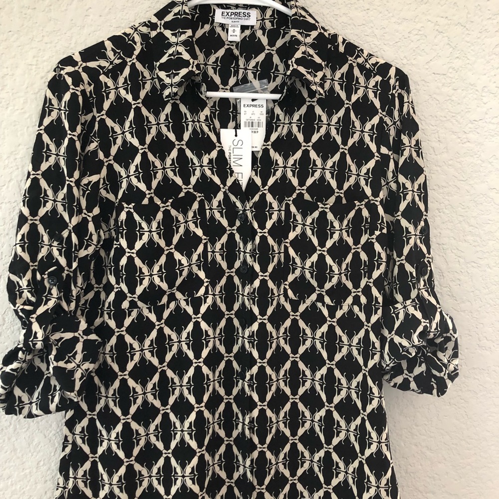 Express Portofino dog print blouse